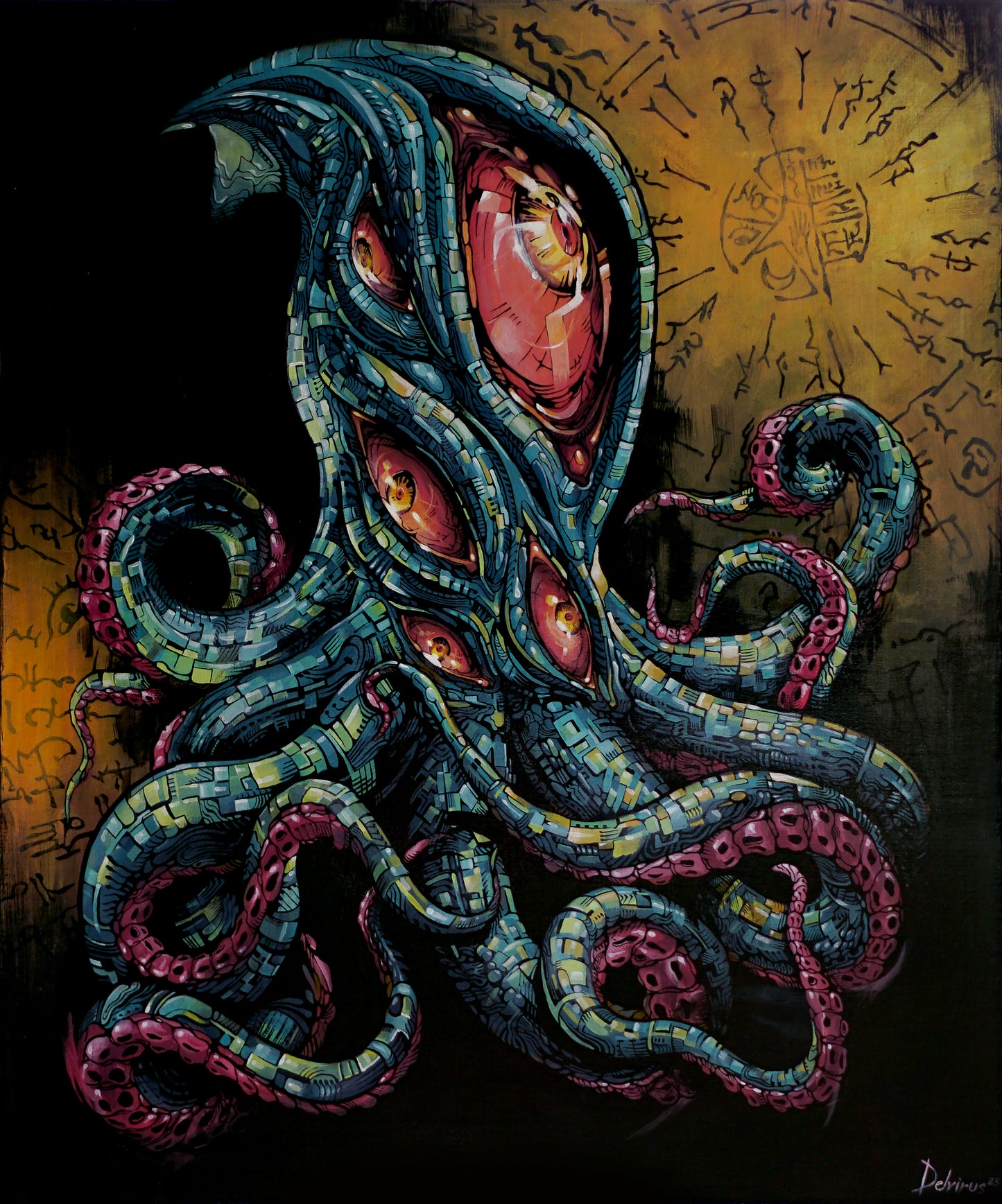 Viral Octopus Original Painting